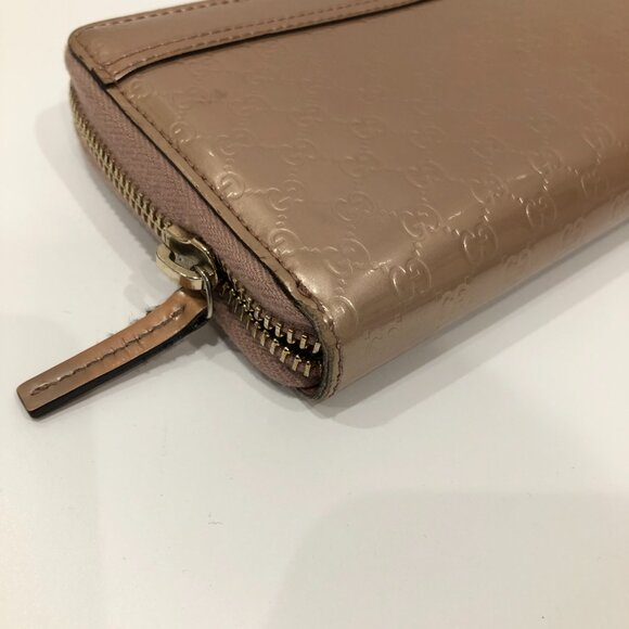 Gucci Beige Micro Guccissima Zip Around Long Wallet Sku#84596 (Gently used) - Picture 7 of 14
